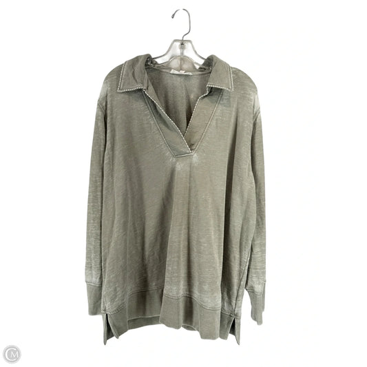 Top Long Sleeve By Jane And Delancey In Green, Size: 1x