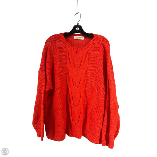 Sweater By Anthropologie In Orange, Size: Xl
