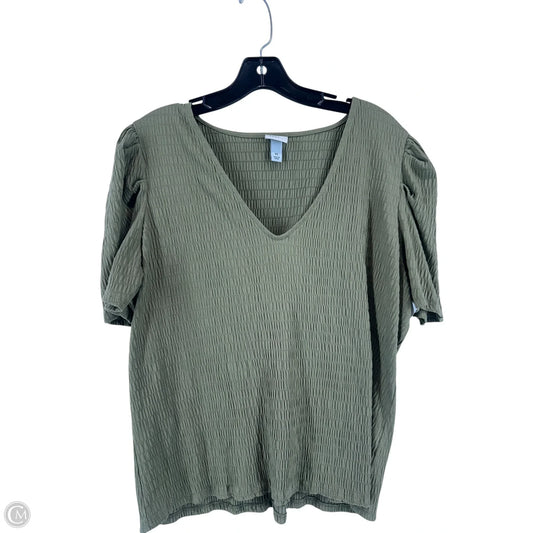 Top Short Sleeve By A New Day In Green, Size: Xl