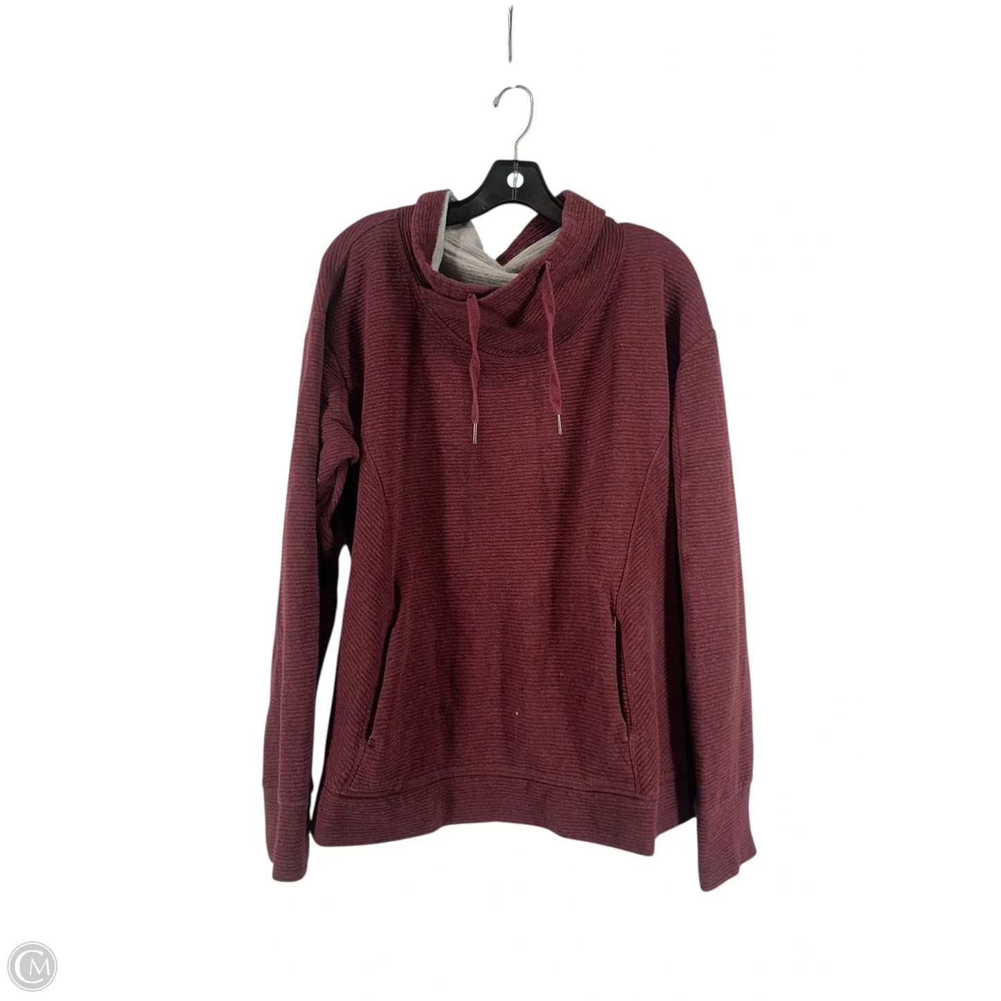 Sweatshirt Collar By Clothes Mentor In Maroon, Size: 2x