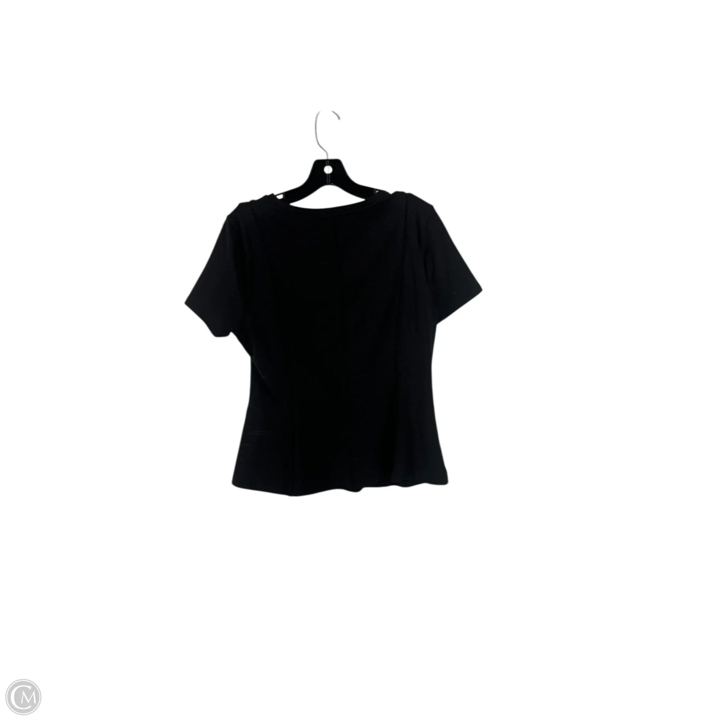 Top Short Sleeve By White House Black Market In Black, Size: M