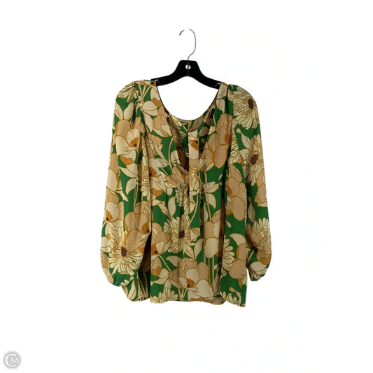 Top Long Sleeve By Dr2 In Floral Print, Size: Xl
