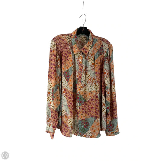 Top Long Sleeve By Clothes Mentor In Floral Print, Size: Xl
