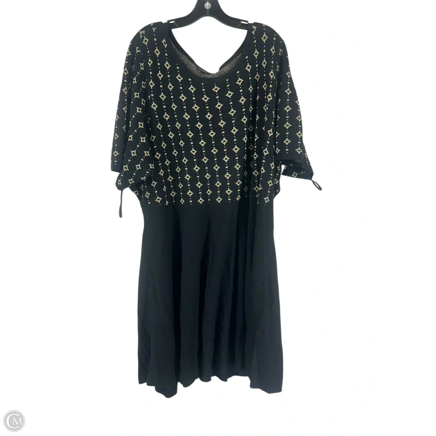 Dress Casual Short By Torrid In Black & Gold, Size: 6