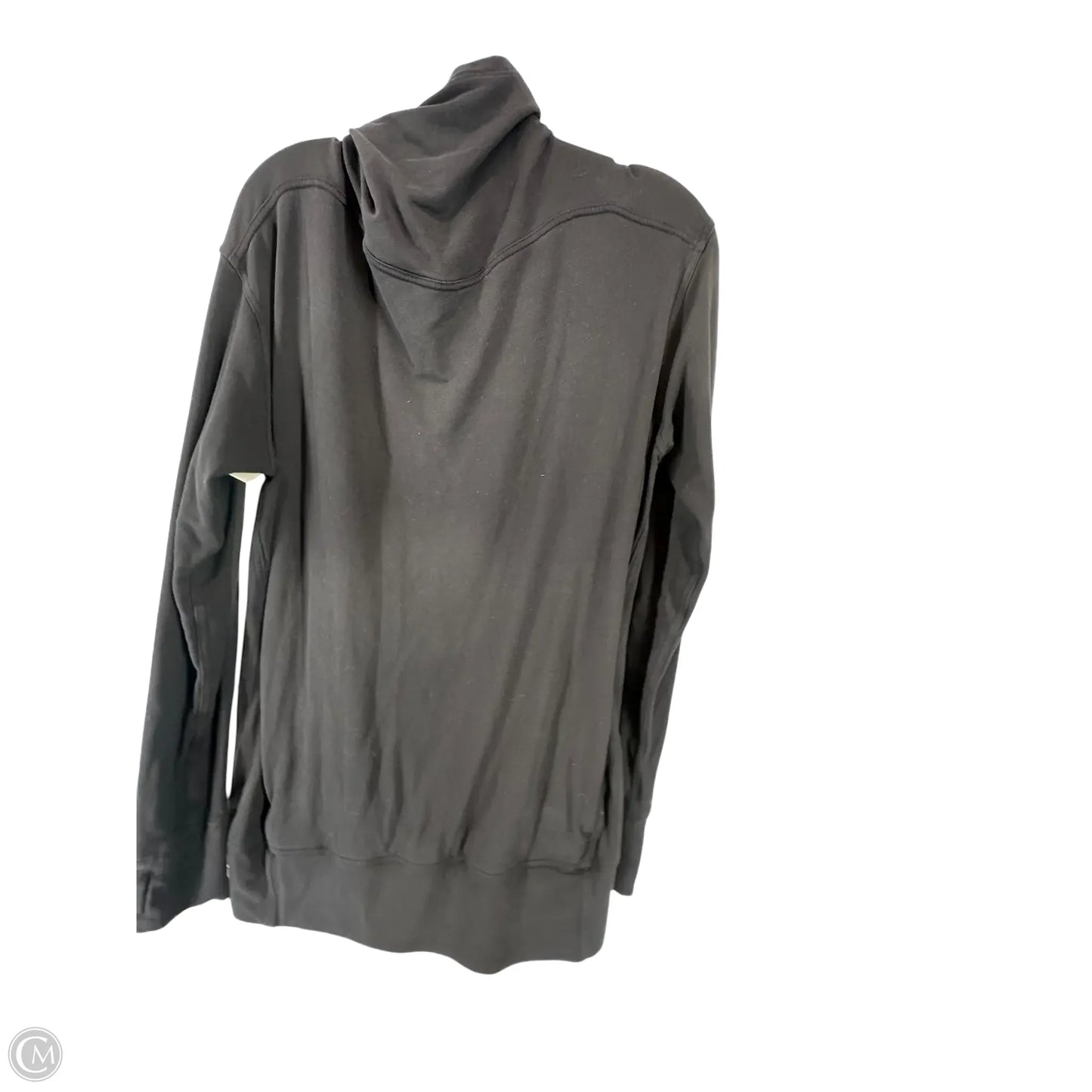 Athletic Top Long Sleeve Collar By Lululemon In Black, Size: 10