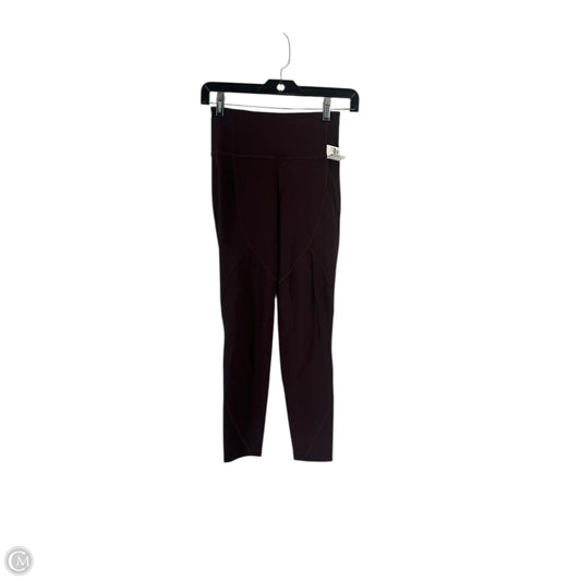 Athletic Leggings By Lululemon In Maroon, Size: 4