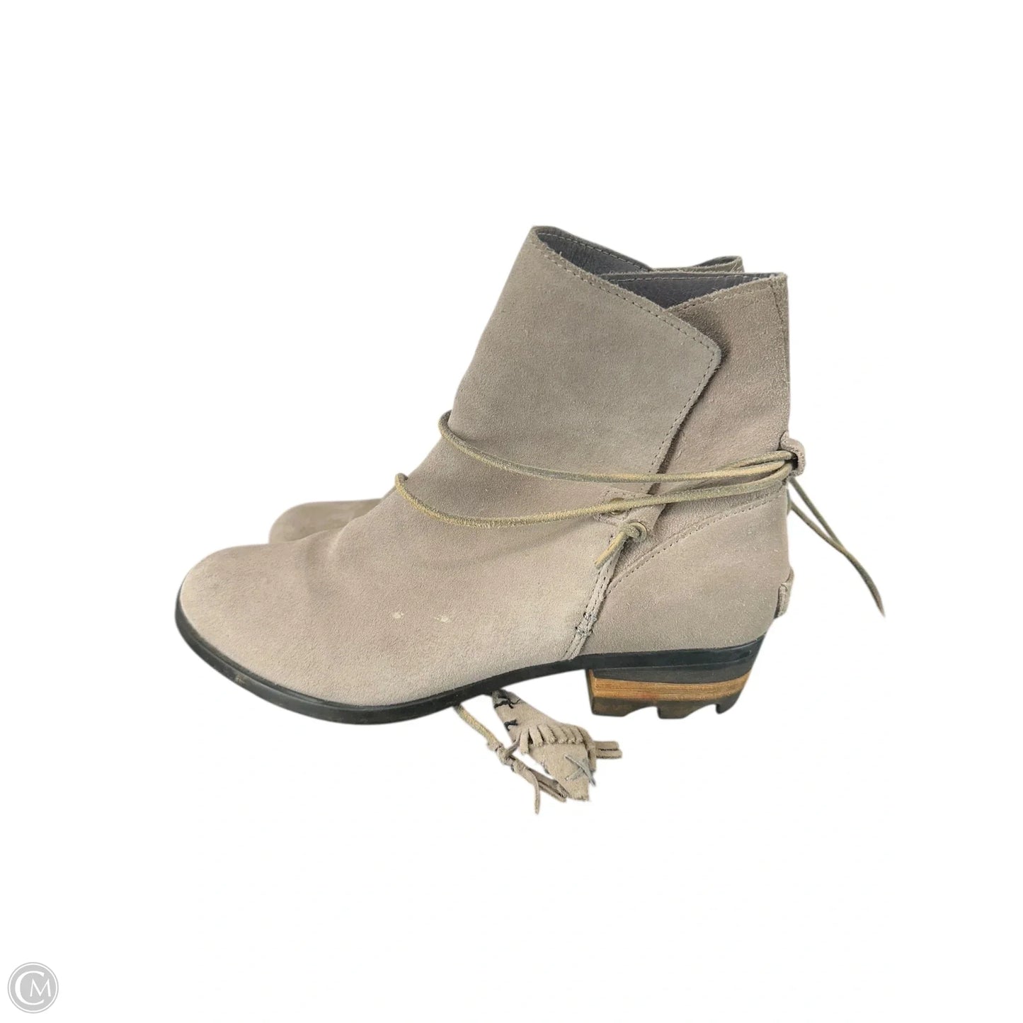 Boots Ankle Heels By Sorel In Grey, Size: 8.5