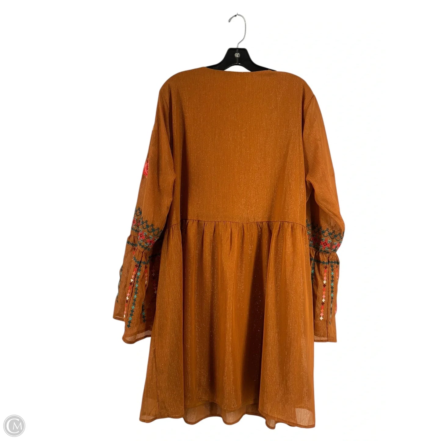Dress Casual Midi By Savanna Jane In Orange, Size: 1x