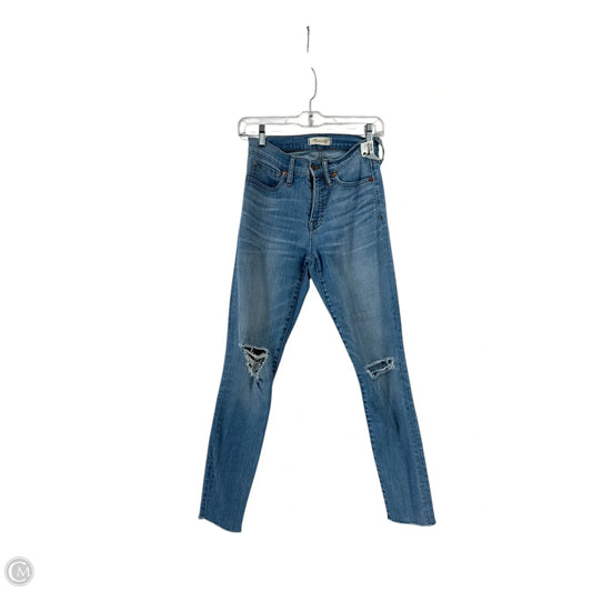 Jeans Skinny By Madewell In Blue, Size: 0