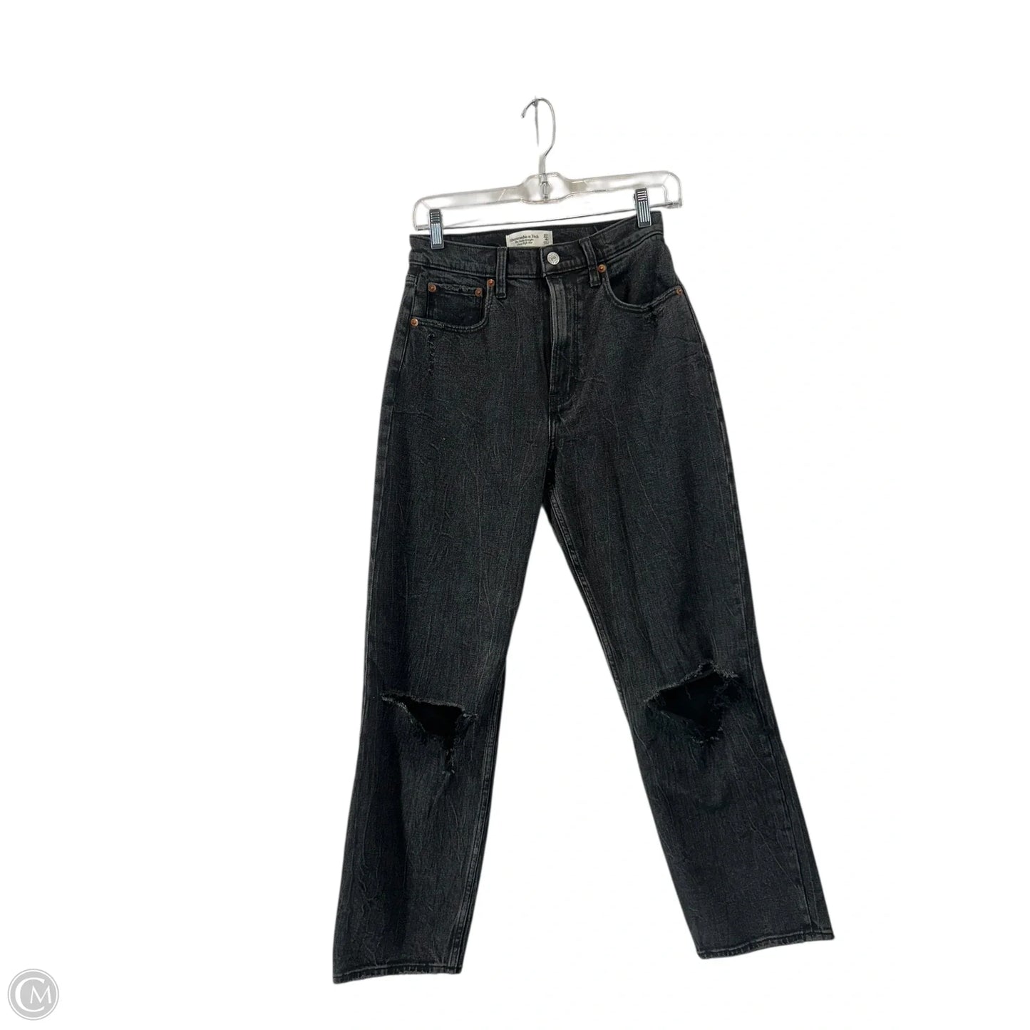 Jeans Straight By Abercrombie And Fitch In Black, Size: 4
