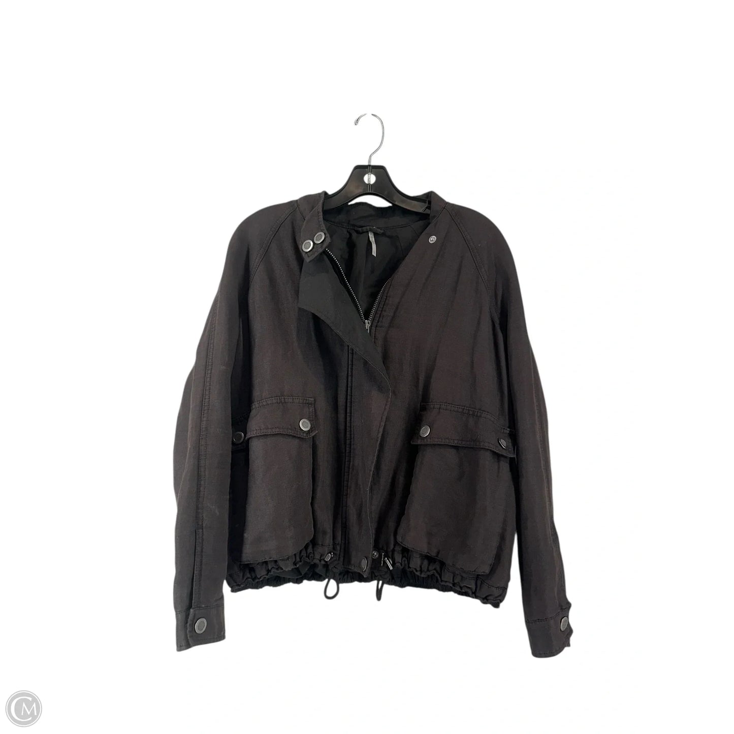 Jacket Shirt By Free People In Black, Size: Xs