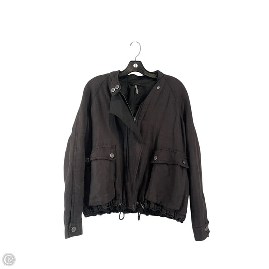 Jacket Shirt By Free People In Black, Size: Xs
