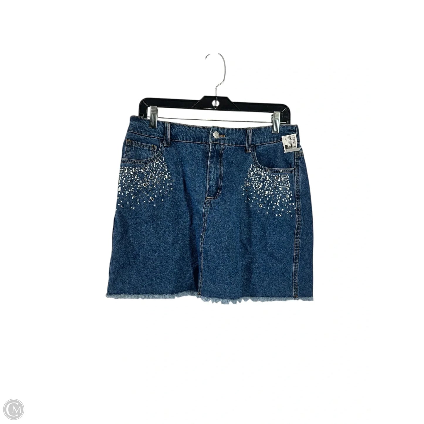 Skirt Mini & Short By No Comment In Blue Denim, Size: L