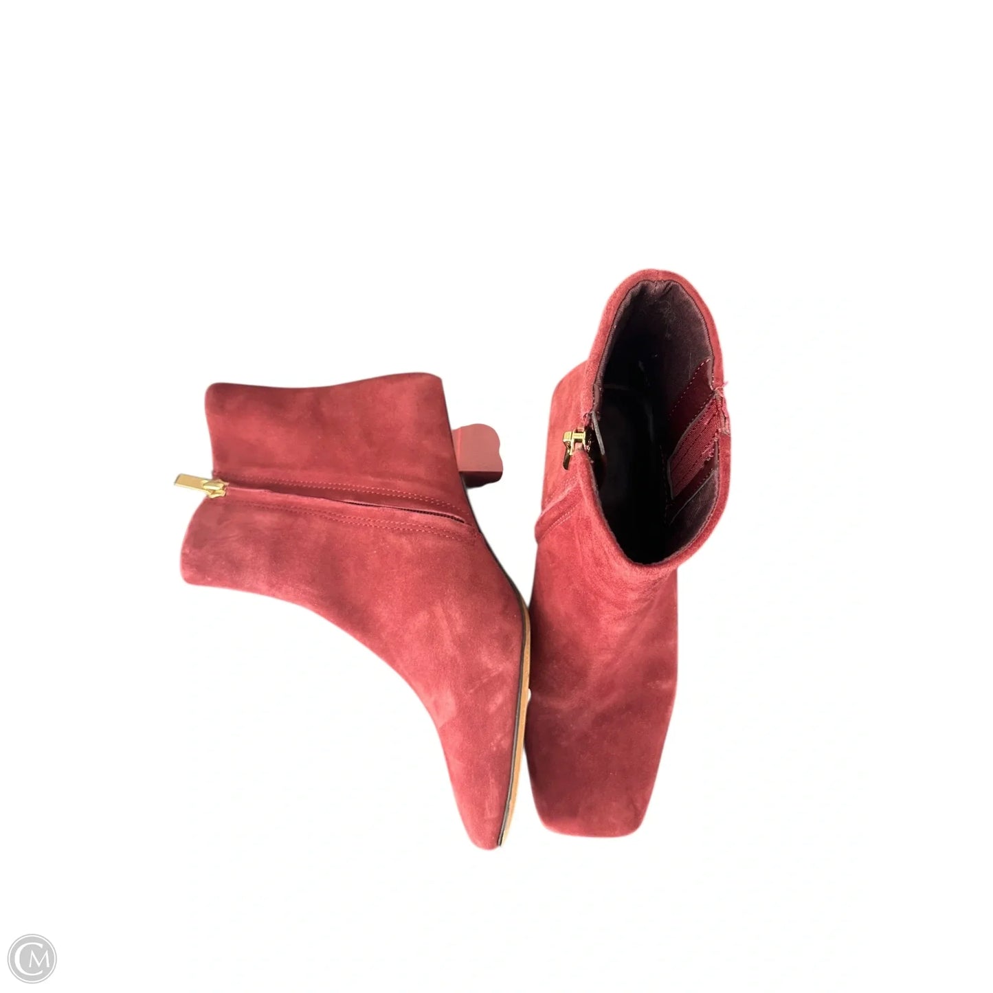 Boots Ankle Heels By Franco Sarto In Maroon, Size: 6