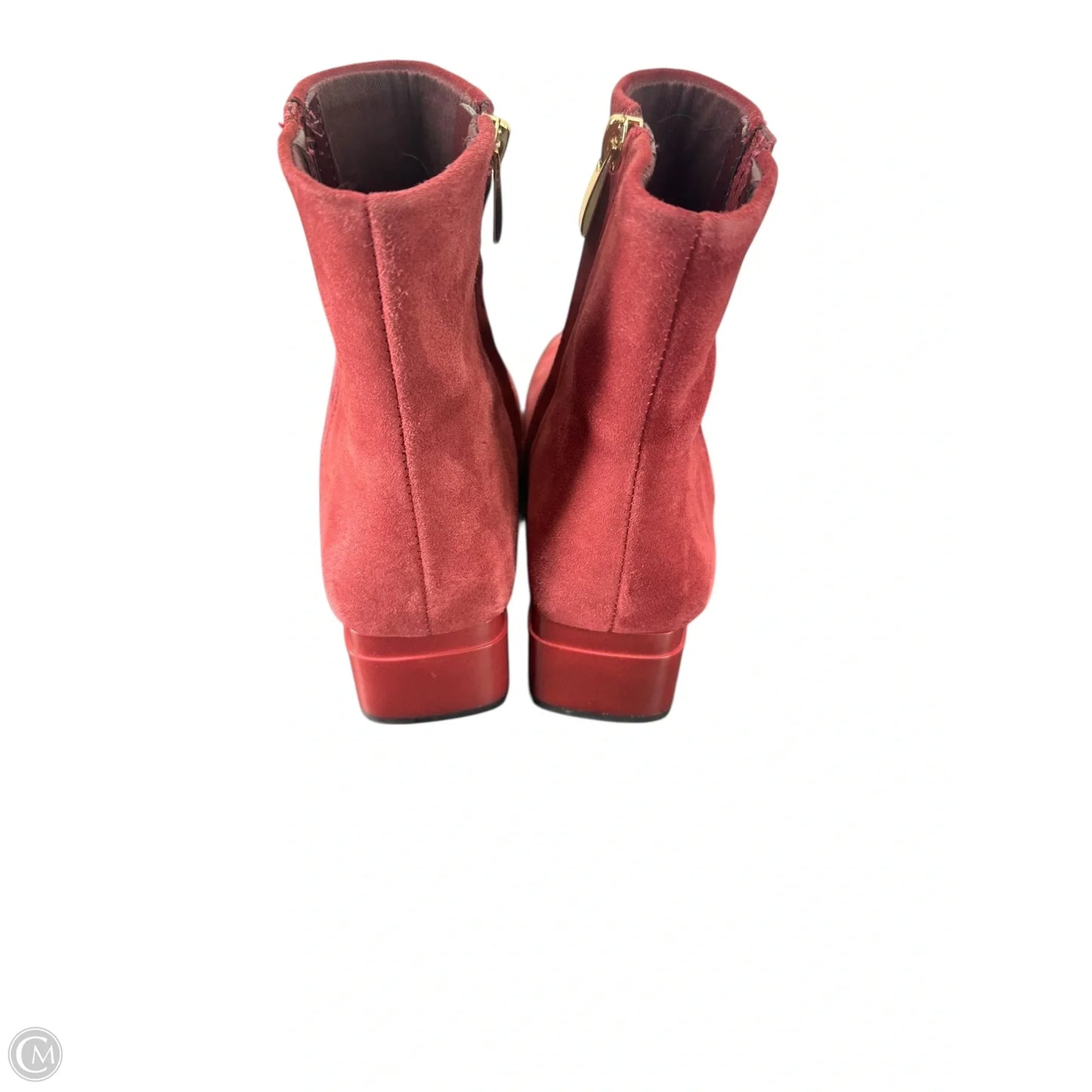 Boots Ankle Heels By Franco Sarto In Maroon, Size: 6