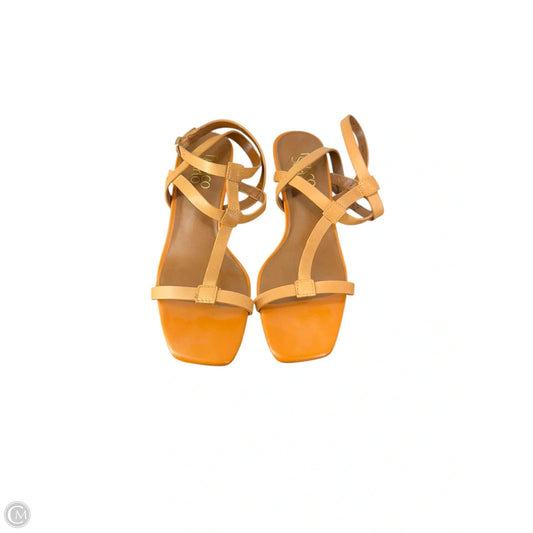 Sandals Heels Block By Franco Sarto In Brown, Size: 6