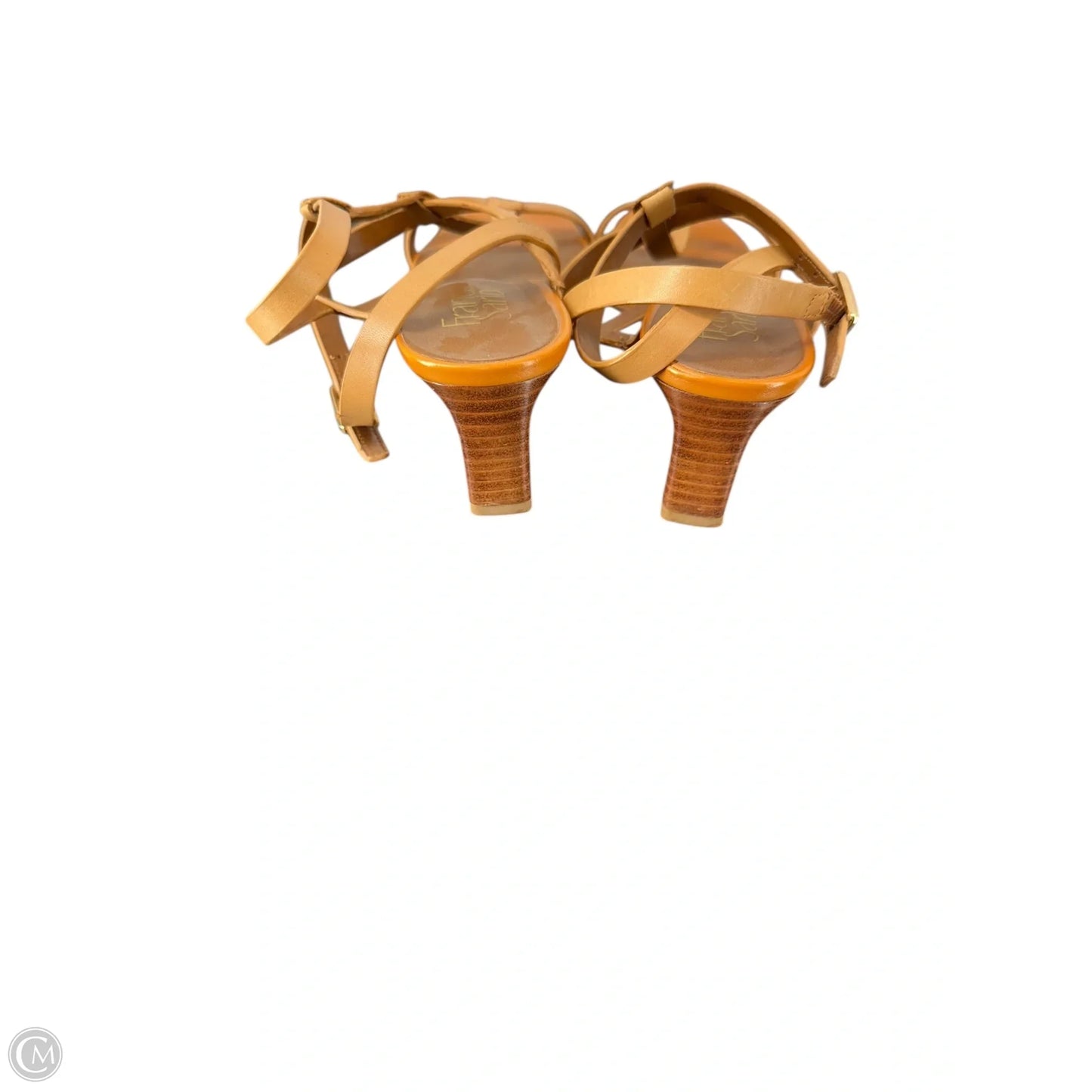 Sandals Heels Block By Franco Sarto In Brown, Size: 6