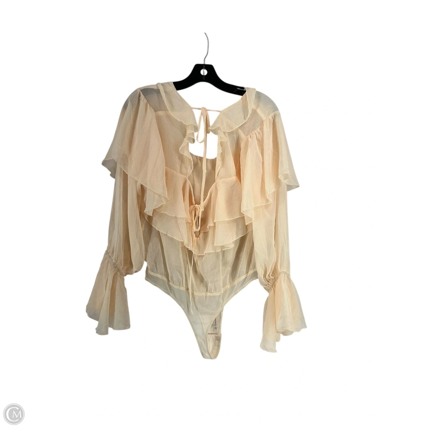 Top Long Sleeve By Free People In Peach, Size: M