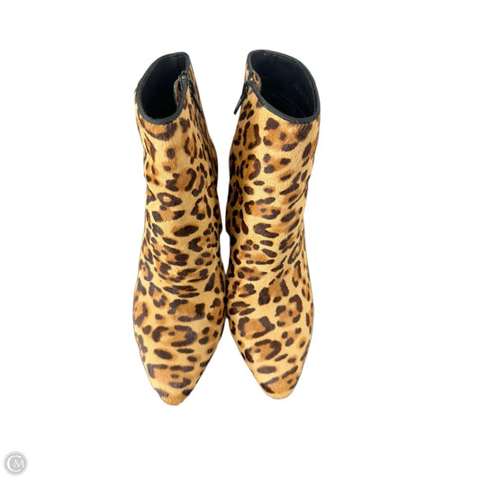 Boots Ankle Heels By Antonio Melani In Animal Print, Size: 6.5