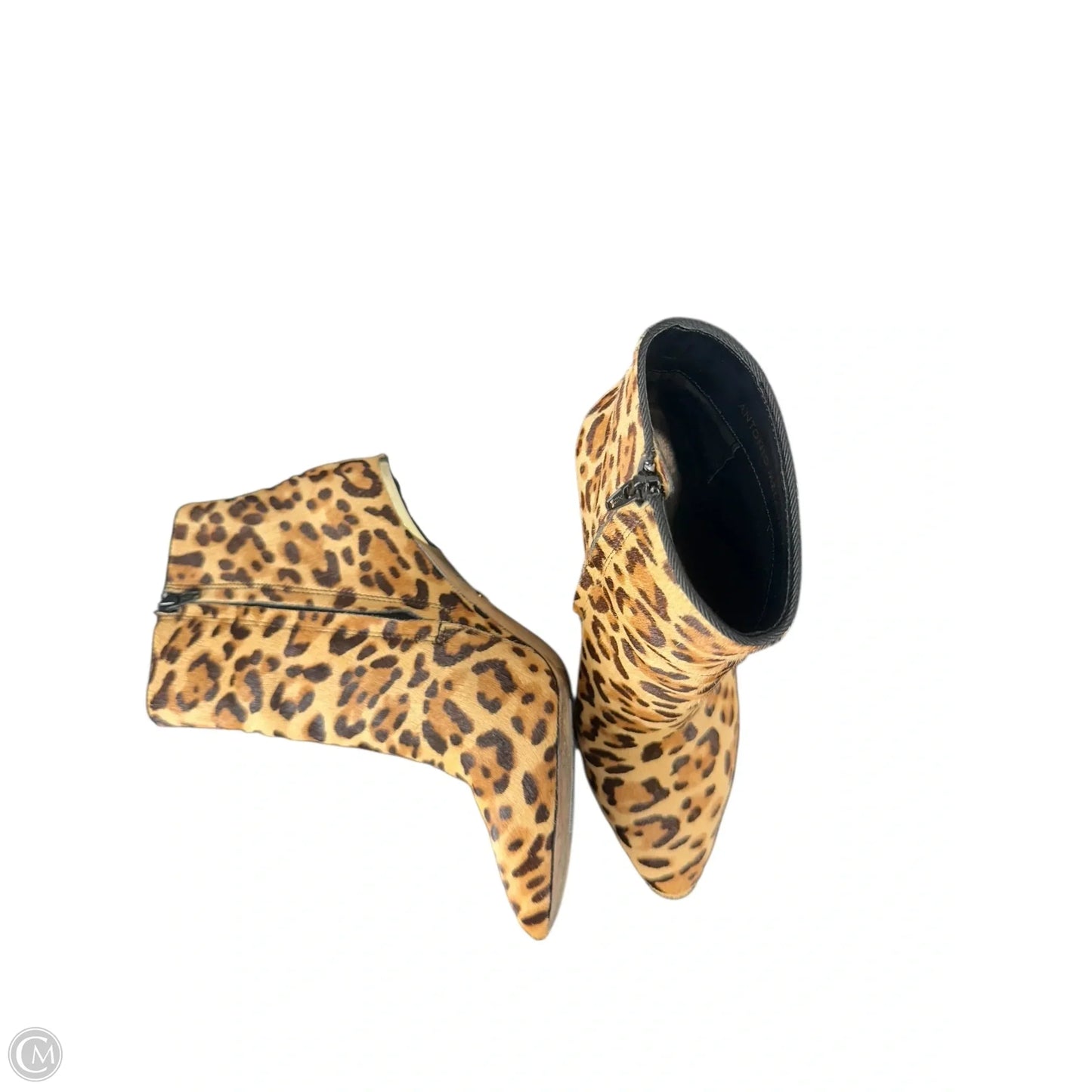 Boots Ankle Heels By Antonio Melani In Animal Print, Size: 6.5