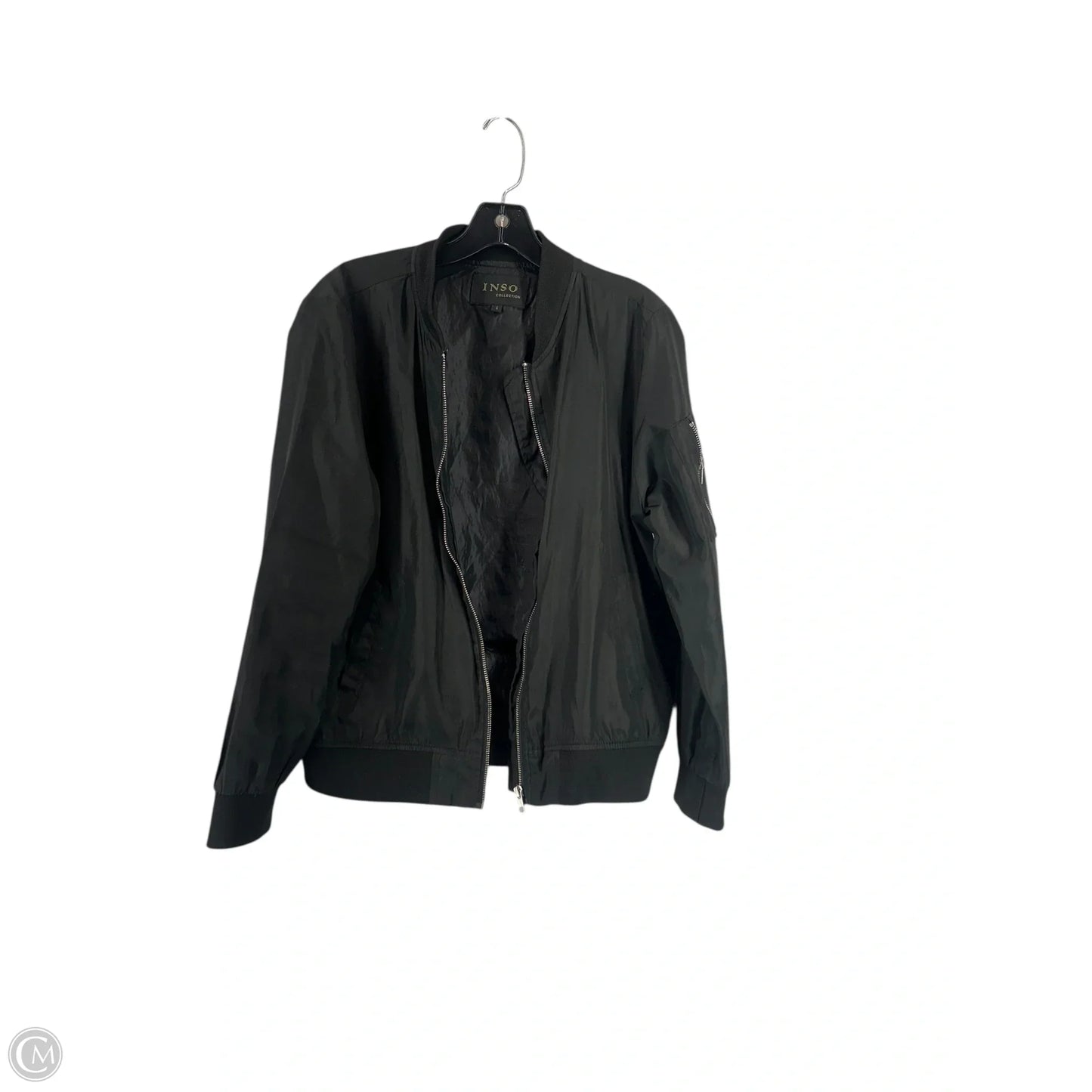 Jacket Shirt By Clothes Mentor In Black, Size: L