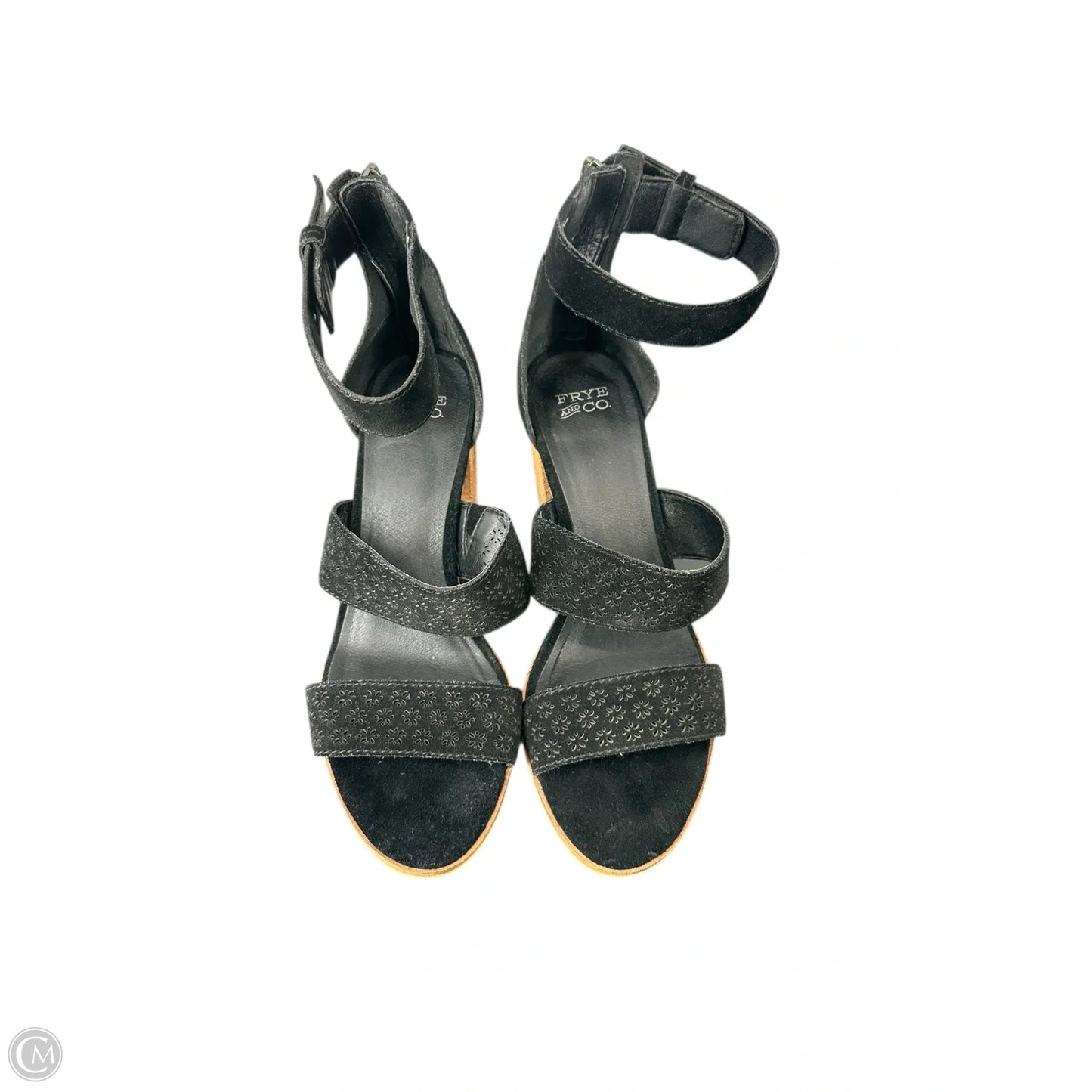 Sandals Heels Block By Frye And Co In Black, Size: 8.5