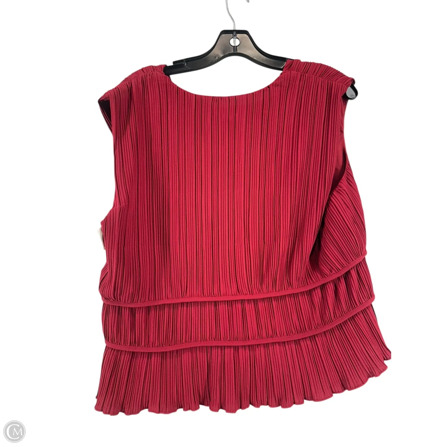 Top Sleeveless By Scoop In Maroon, Size: Xl