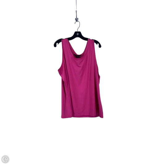 Top Sleeveless By Ashley Stewart In Pink, Size: 2x