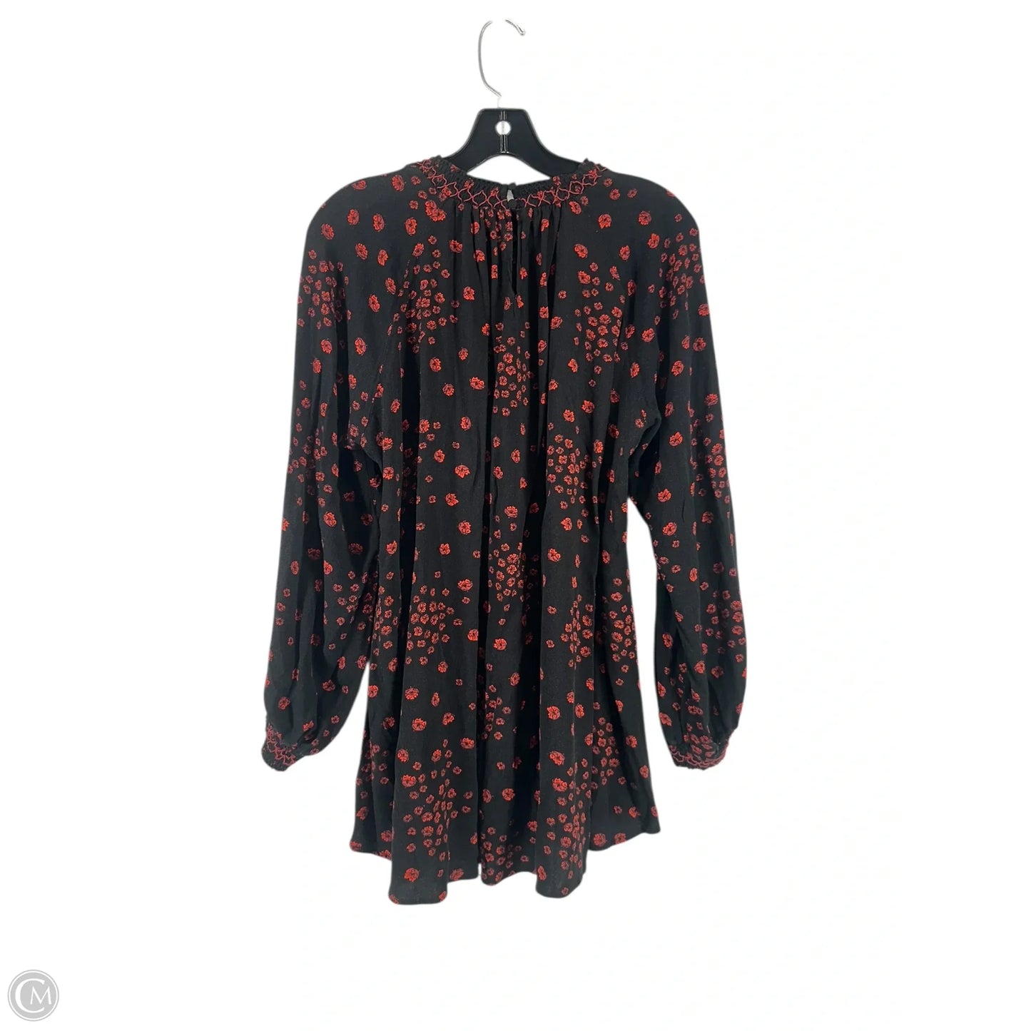 Top Long Sleeve By Free People In Black & Red, Size: L