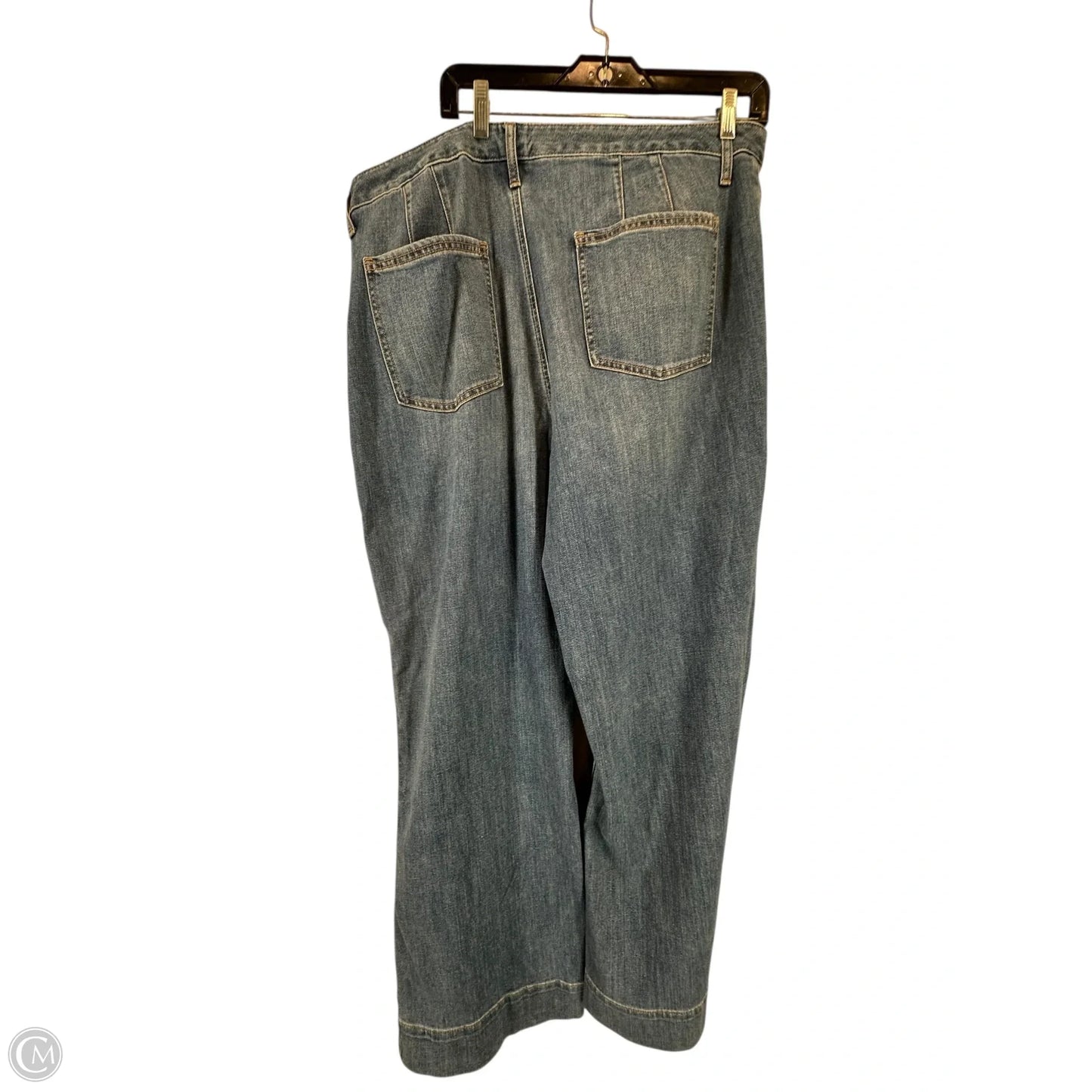 Jeans Straight By Chicos In Blue Denim, Size: 16