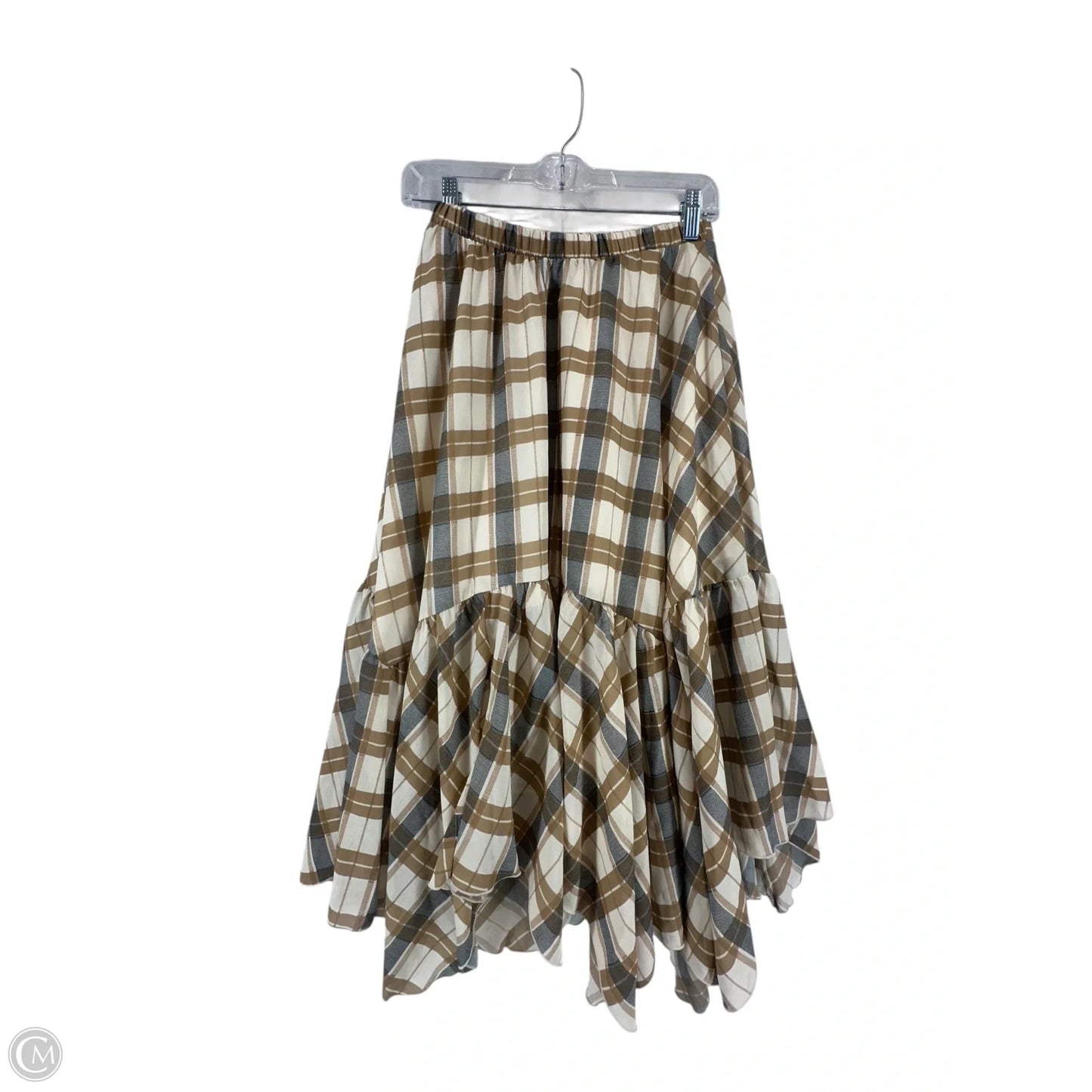 Skirt Maxi By Blu Pepper In Cream & Grey, Size: S