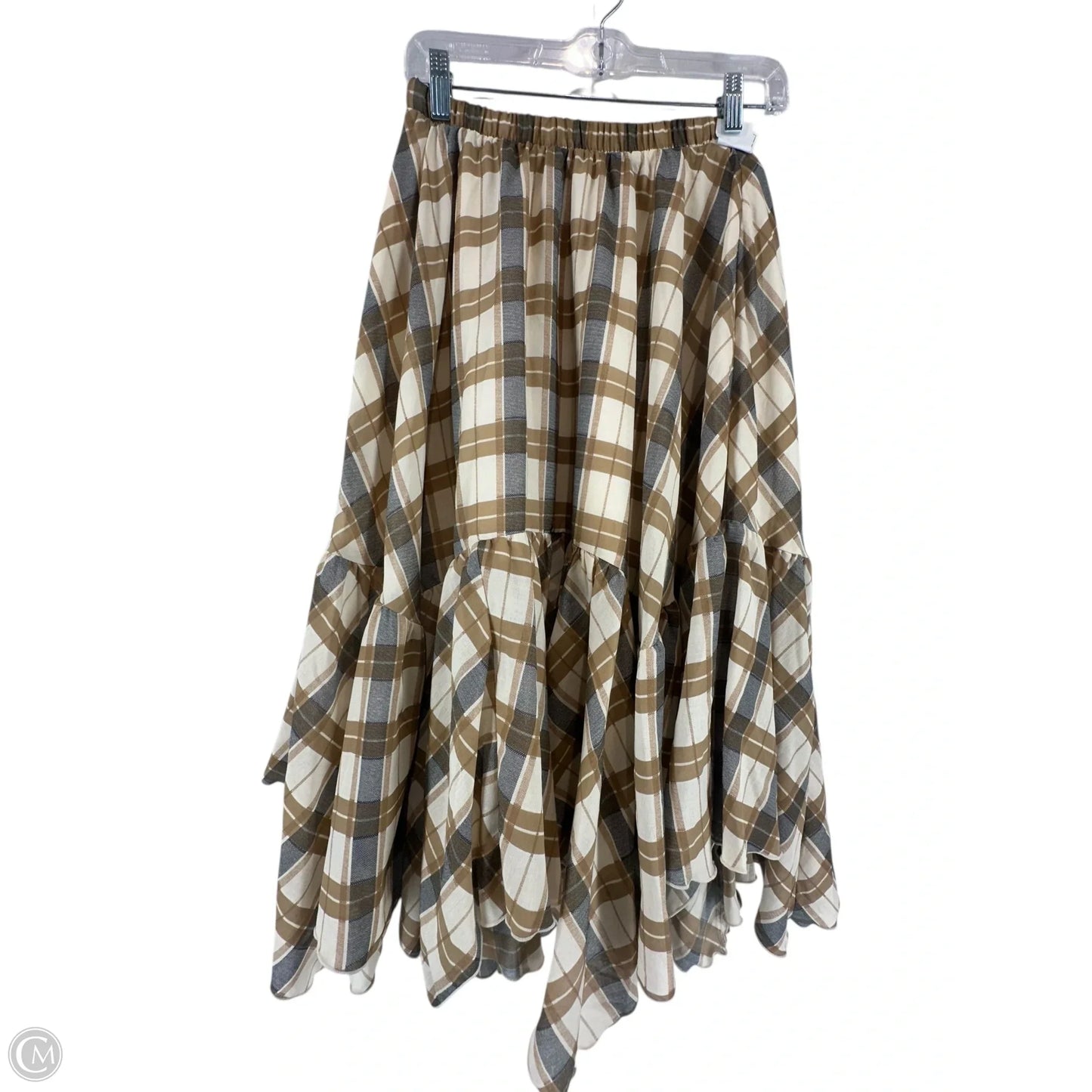 Skirt Maxi By Blu Pepper In Cream & Grey, Size: S