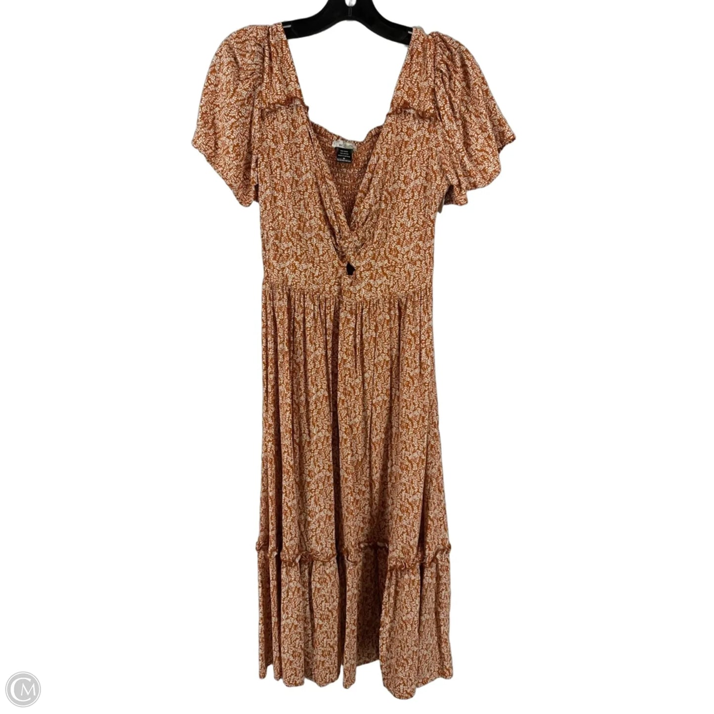 Dress Casual Midi By Clothes Mentor In Orange, Size: M