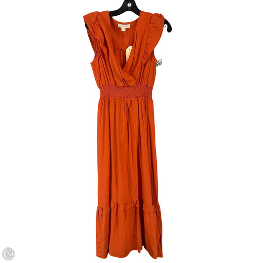 Dress Casual Maxi By Monteau In Orange, Size: L