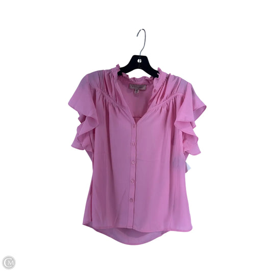 Top Short Sleeve By Philosophy In Pink, Size: M