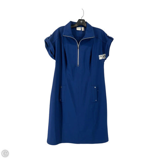 Dress Casual Midi By Chicos In Navy, Size: Xl