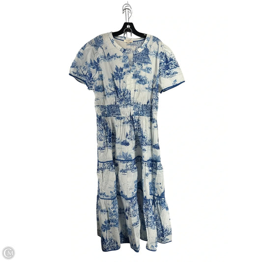 Dress Casual Maxi By Umgee In Blue & White, Size: 2x