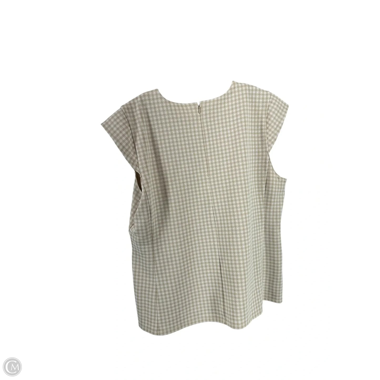 Top Sleeveless By Ann Taylor In Checkered Pattern, Size: 2x