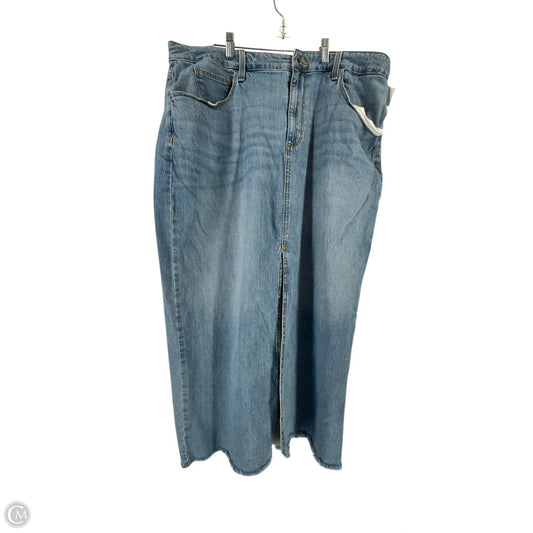 Skirt Maxi By Universal Thread In Blue Denim, Size: 20
