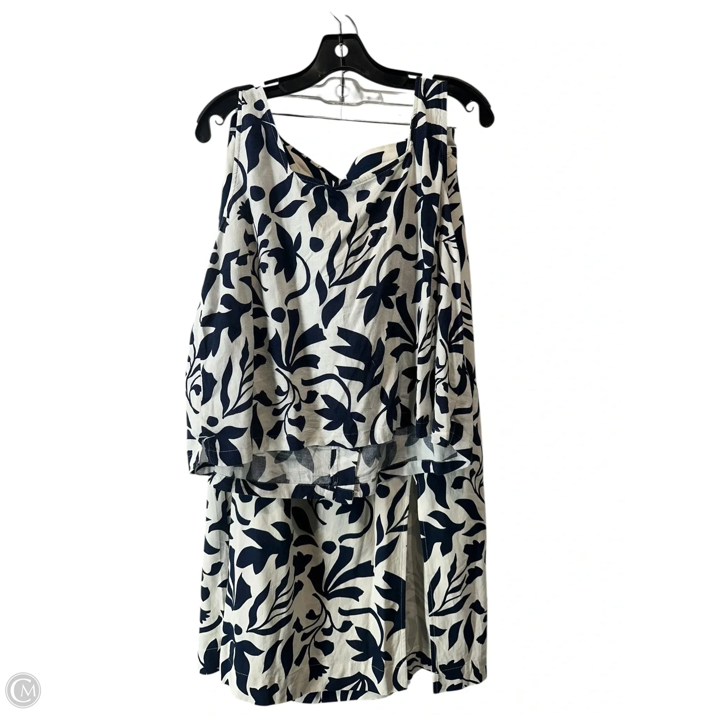 Skirt Set 2pc By Time And Tru In Blue & White, Size: L