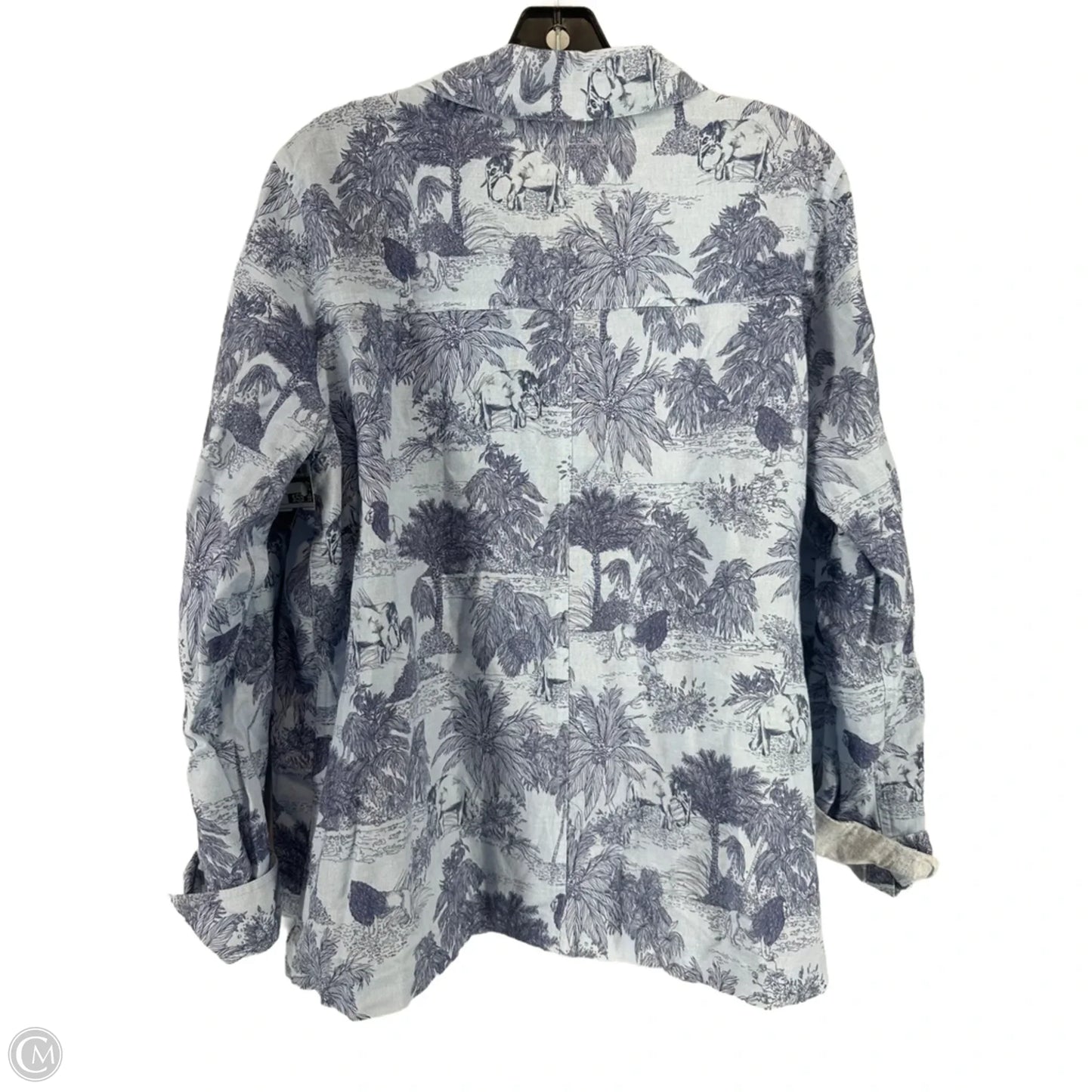 Top Long Sleeve By Johnny Was In Blue, Size: L