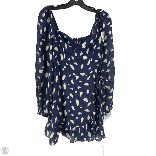 Dress Casual Short By Reformation In Blue & Cream, Size: 6