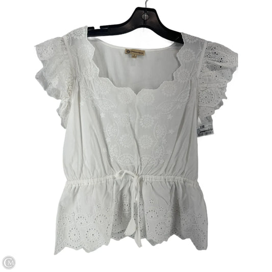 Top Short Sleeve By Democracy In White, Size: S