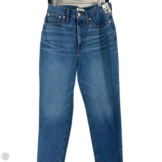 Jeans Straight By Madewell In Blue Denim, Size: 8