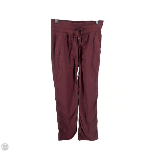 Athletic Pants By Lululemon In Maroon, Size: 8