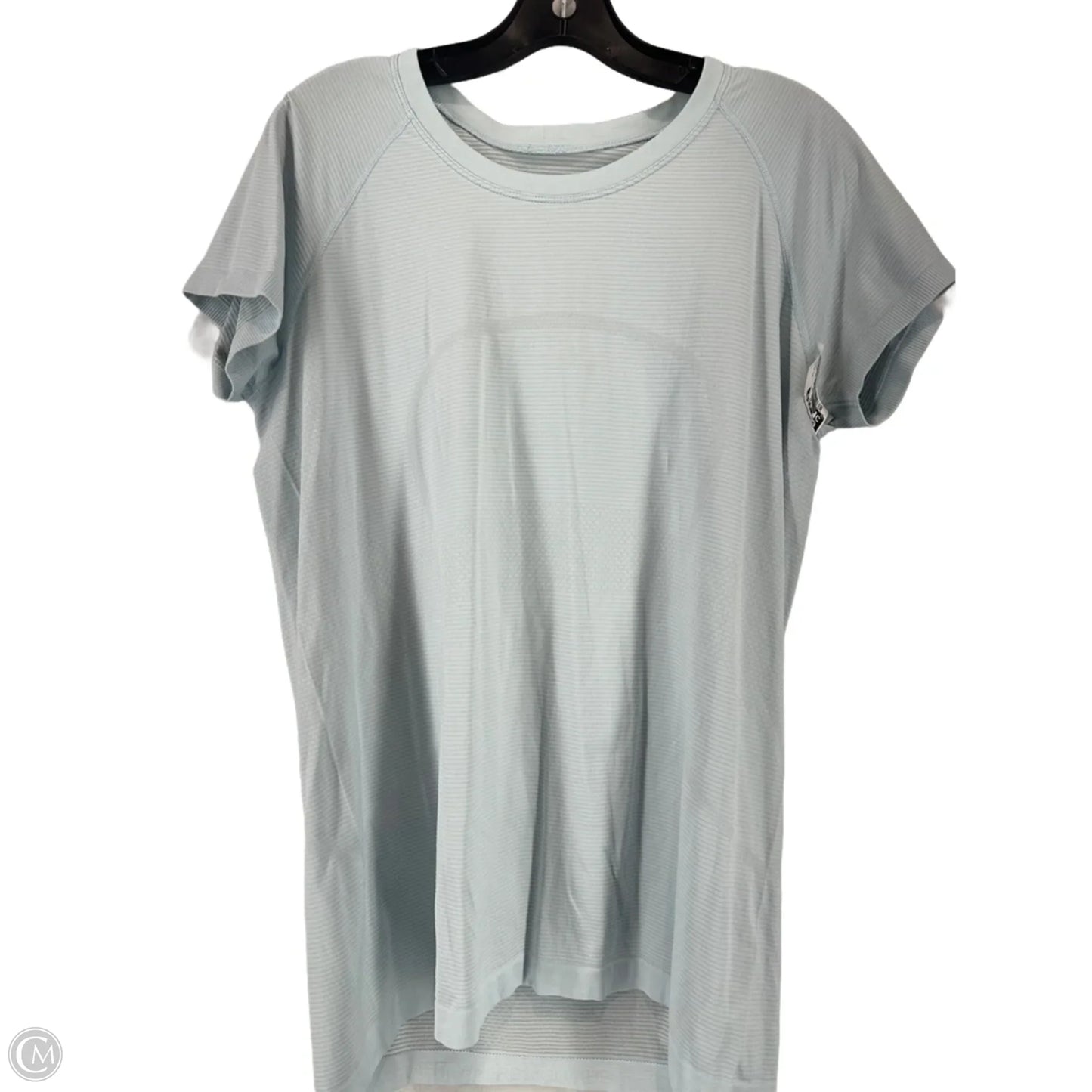 Athletic Top Short Sleeve By Lululemon In Blue, Size: 14