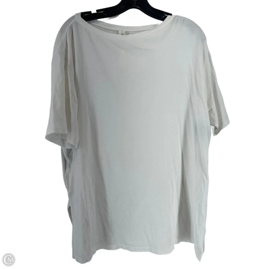 Athletic Top Short Sleeve By Lululemon In White, Size: 12