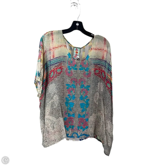 Top Short Sleeve By Johnny Was In Multi-colored, Size: M
