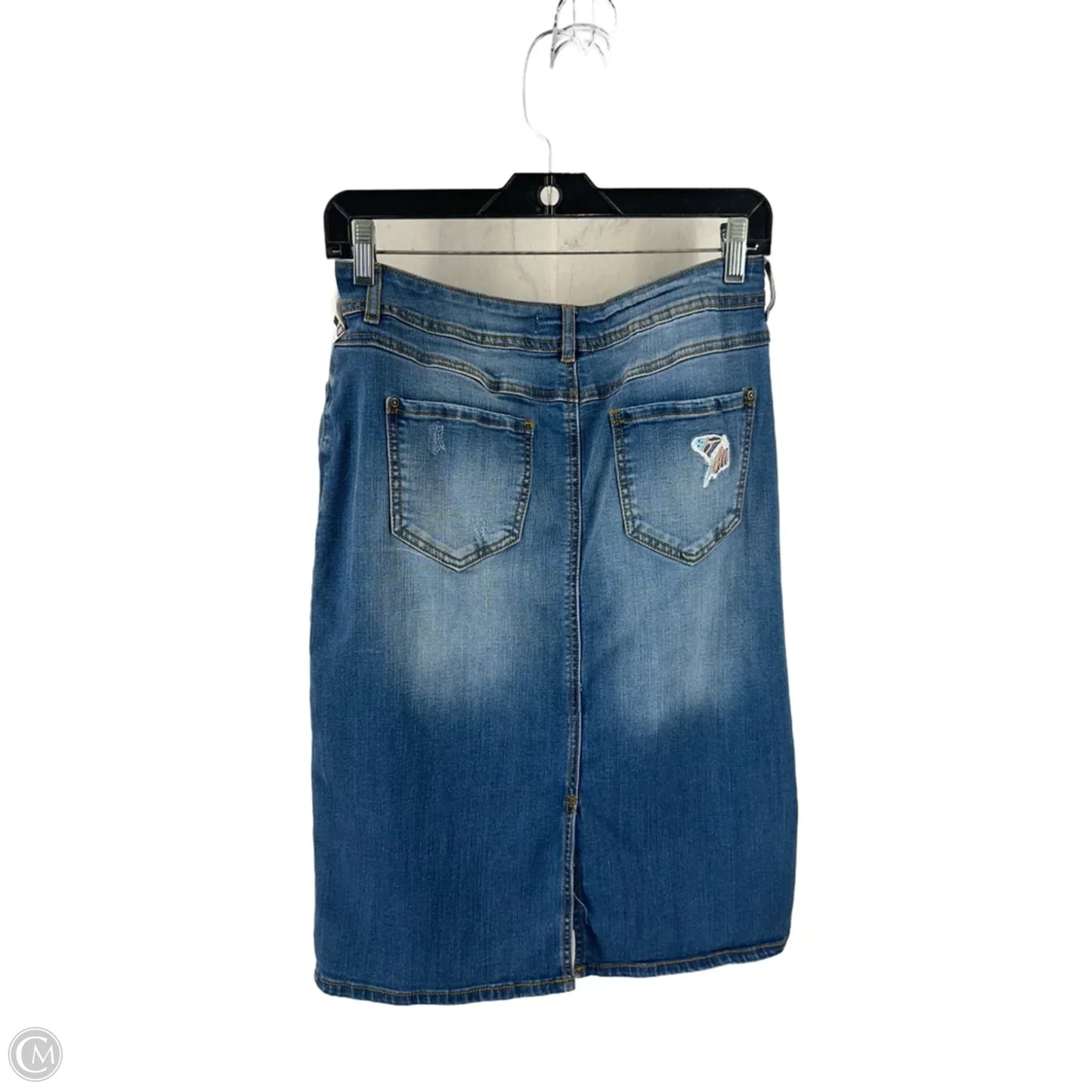 Skirt Midi By Cato In Blue Denim, Size: 6