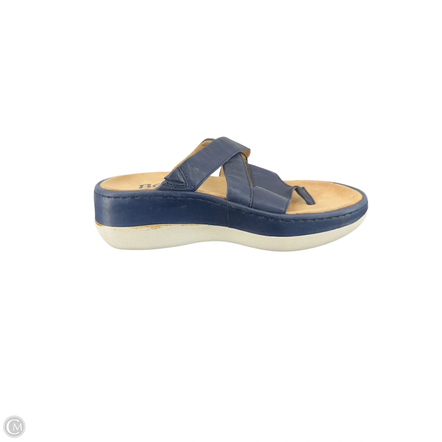 Sandals Flats By Born In Navy, Size: 6
